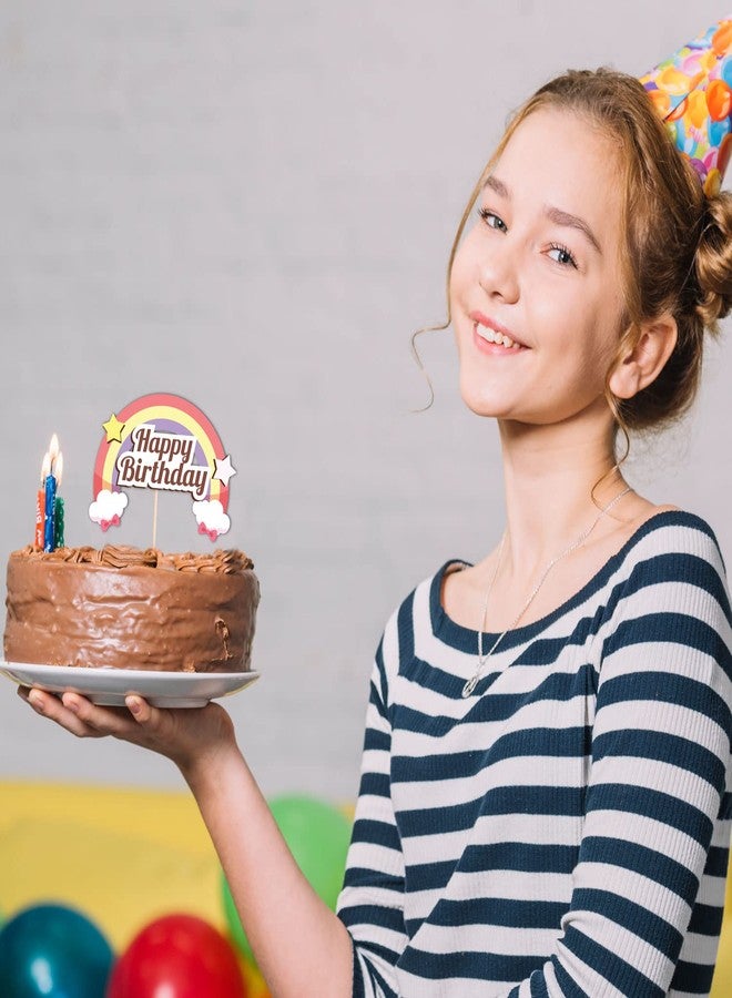 Festiko® Happy Birthday Rainbow Theme Cake Topper, Special Decorations Items, Cakes Accessories, Cake Decoration Supplies - Image 5